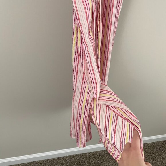 Michael Stars Matilda Cotton Stripe Belted Midi Dress Size Large - Picture 5 of 6